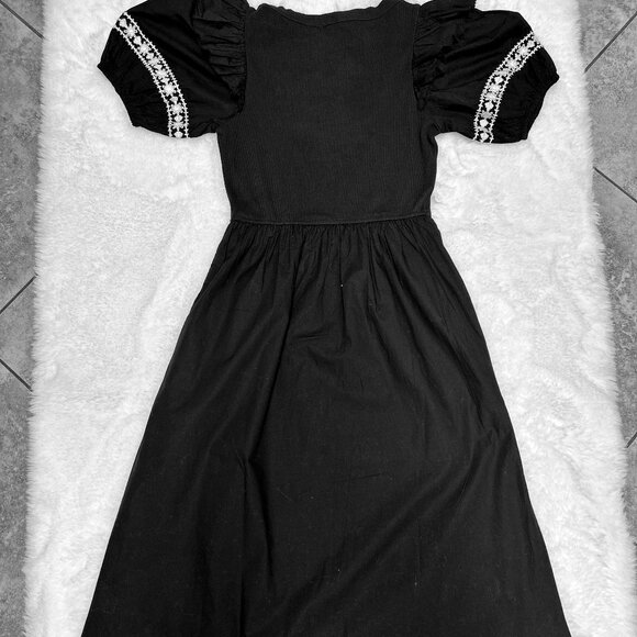 Cleobella Women’s Black Midi Dress – Puff Sleeve - Picture 8 of 15